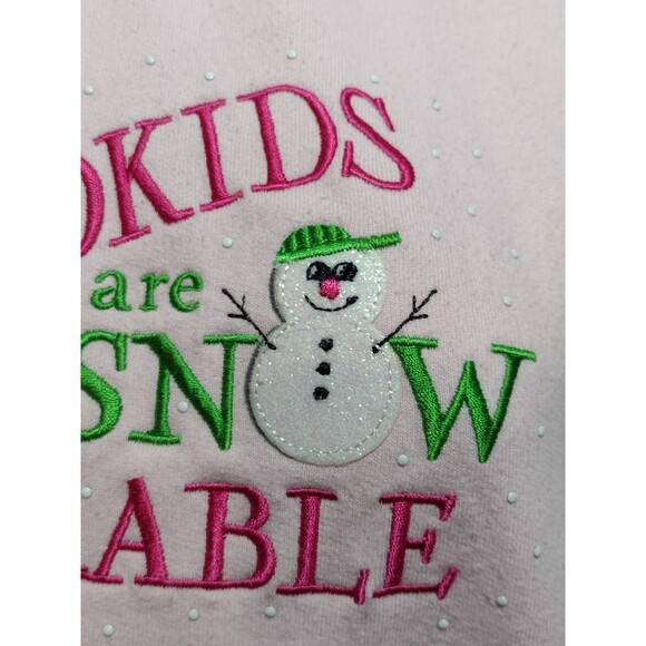 VINTAGE M&C Sportswear Sweater Grannycore Medium Snowman Christmas Pink - Picture 4 of 12